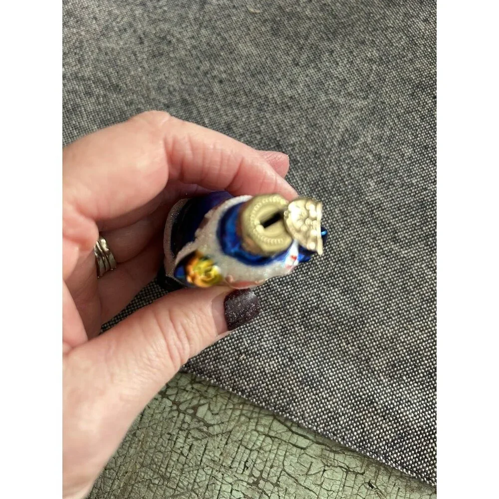Vintage 2003 Thomas Paccino Santa In Blue Tree Ornament